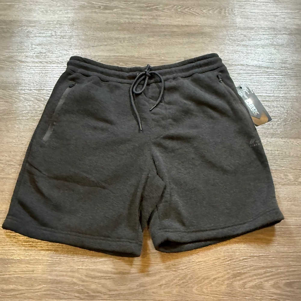RBX Active Mens Fleece Shorts Charcoal Grey 9 Inch Inseam ‎ Size Large NWT